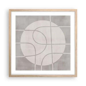 Affisch i ram av ljusek - Cirkulärt och rakt fram - 50x50 cm