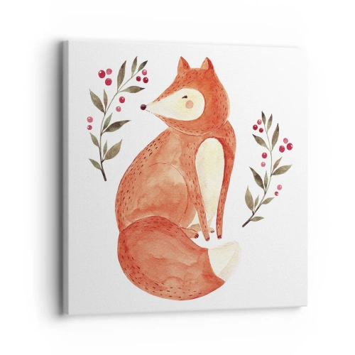 Canvastavla - Bild på duk - Liten rödhårig - 30x30 cm