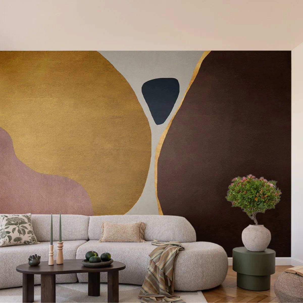 Fototapet Premium Canvas - Abstraktion - en plats i rymden - Abstraktion, Minimalism, Former - 250x175 cm