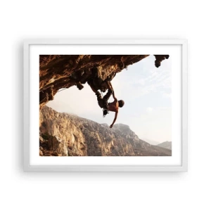 Affisch i vit ram - Världen i näven - 50x40 cm