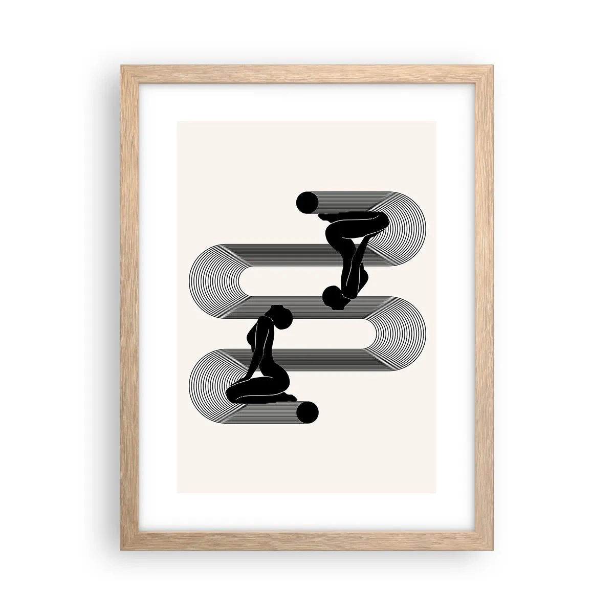 Affisch i ram av ljusek - Sensuell symmetri - 30x40 cm