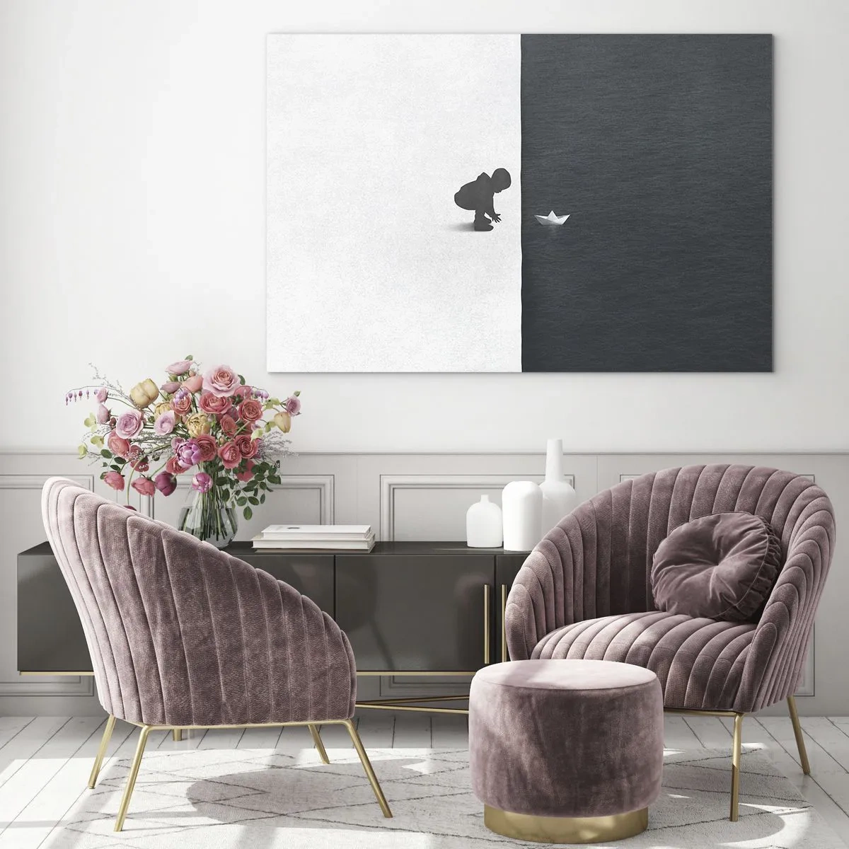 Glastavla - Bild på glas - En stor expedition - 120x80 cm