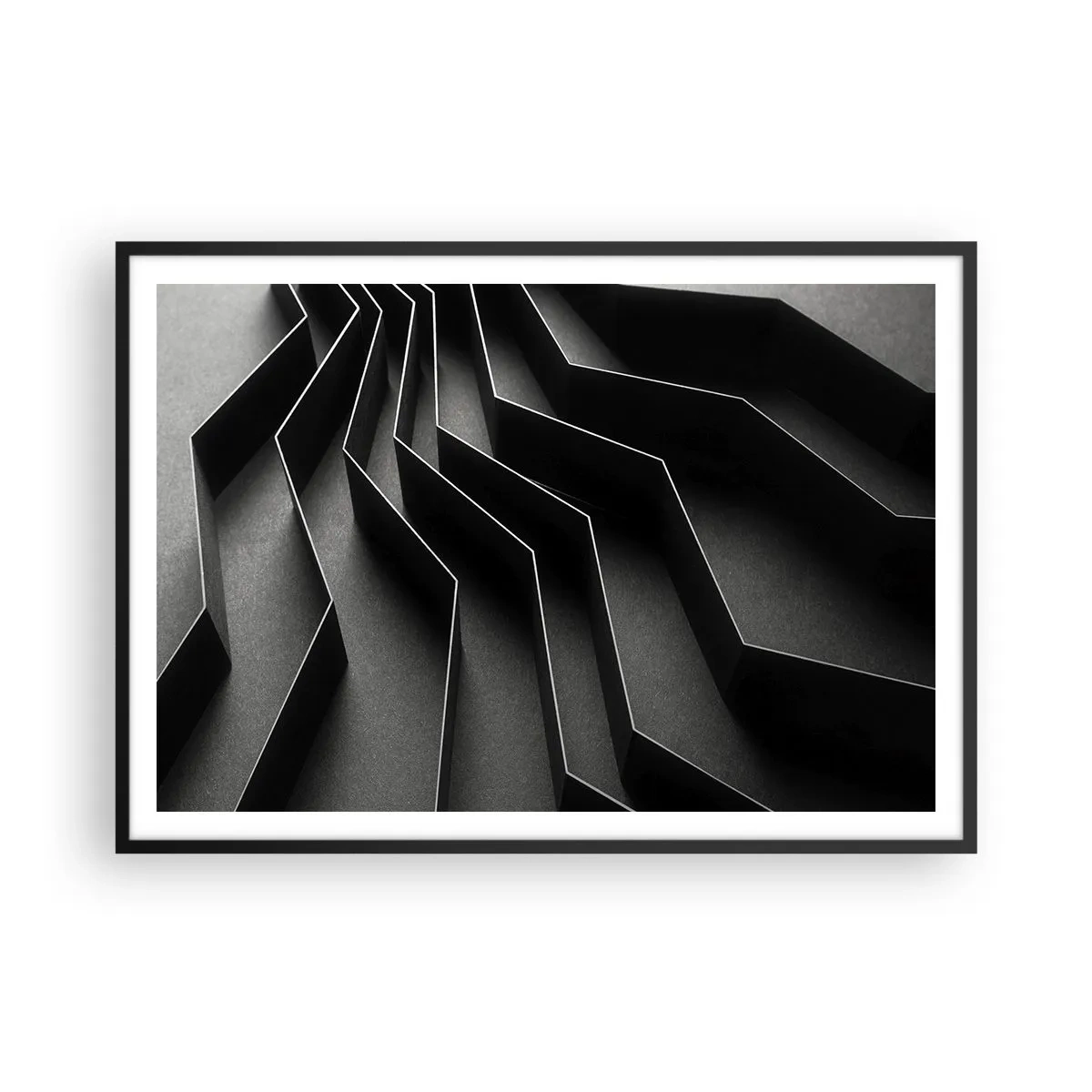 Affisch i svart ram - Rumslig ordning - 100x70 cm