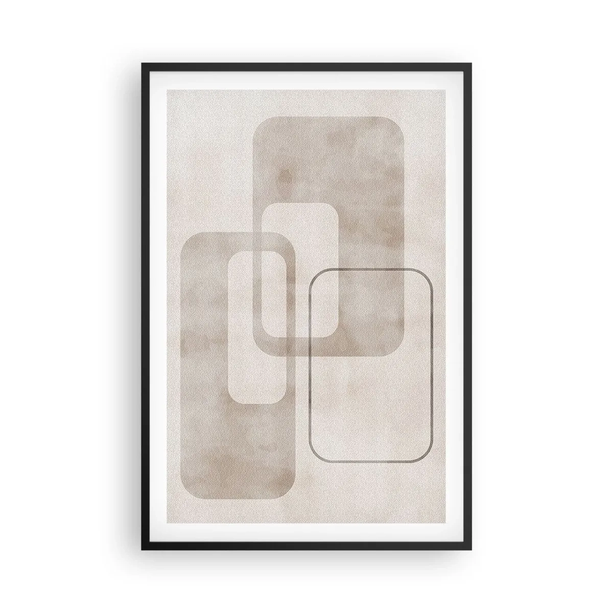 Affisch i svart ram - Geometrisk fug - 61x91 cm