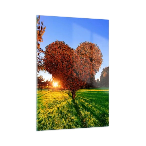 Glastavla - Bild på glas - Varför vi älskar hösten - 50x70 cm