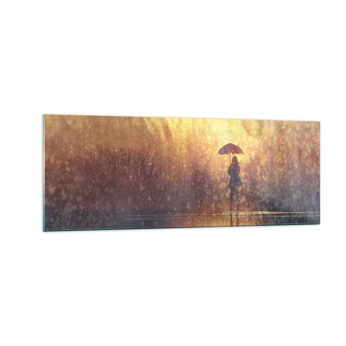 Glastavla - Bild på glas - Jag känner att någon tittar på mig - 140x50 cm
