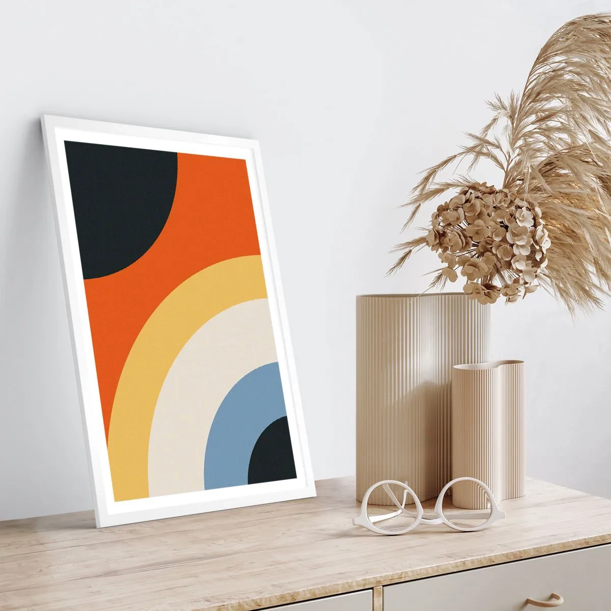 Affisch i vit ram - Mot varandra - 50x70 cm