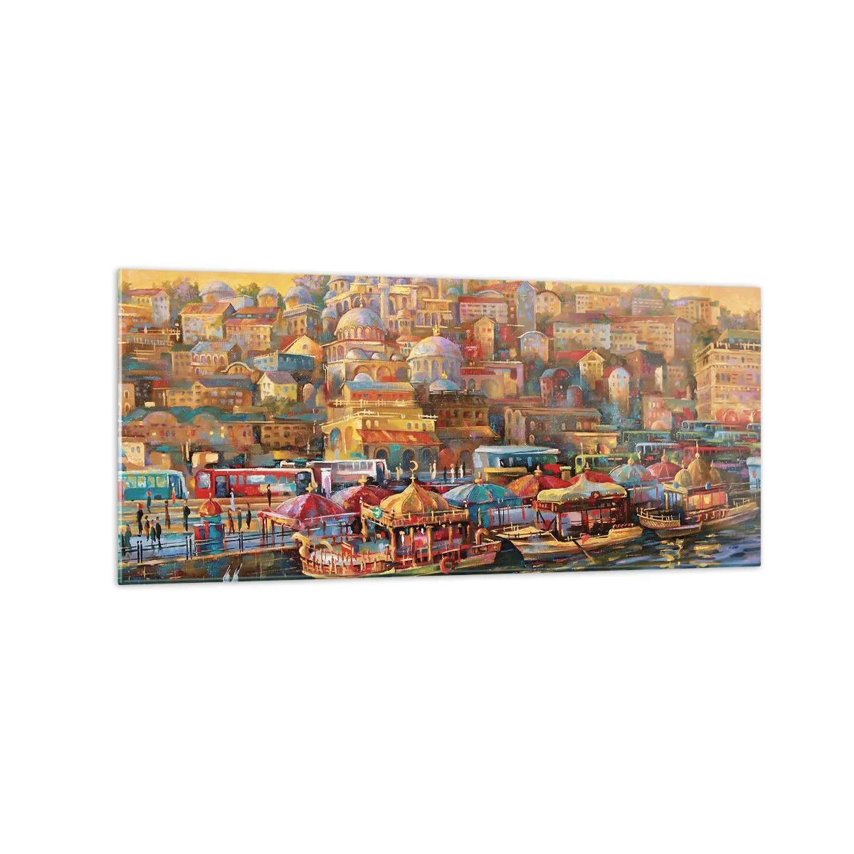 Glastavla - Bild på glas - Istanbul-berättelse - 120x50 cm