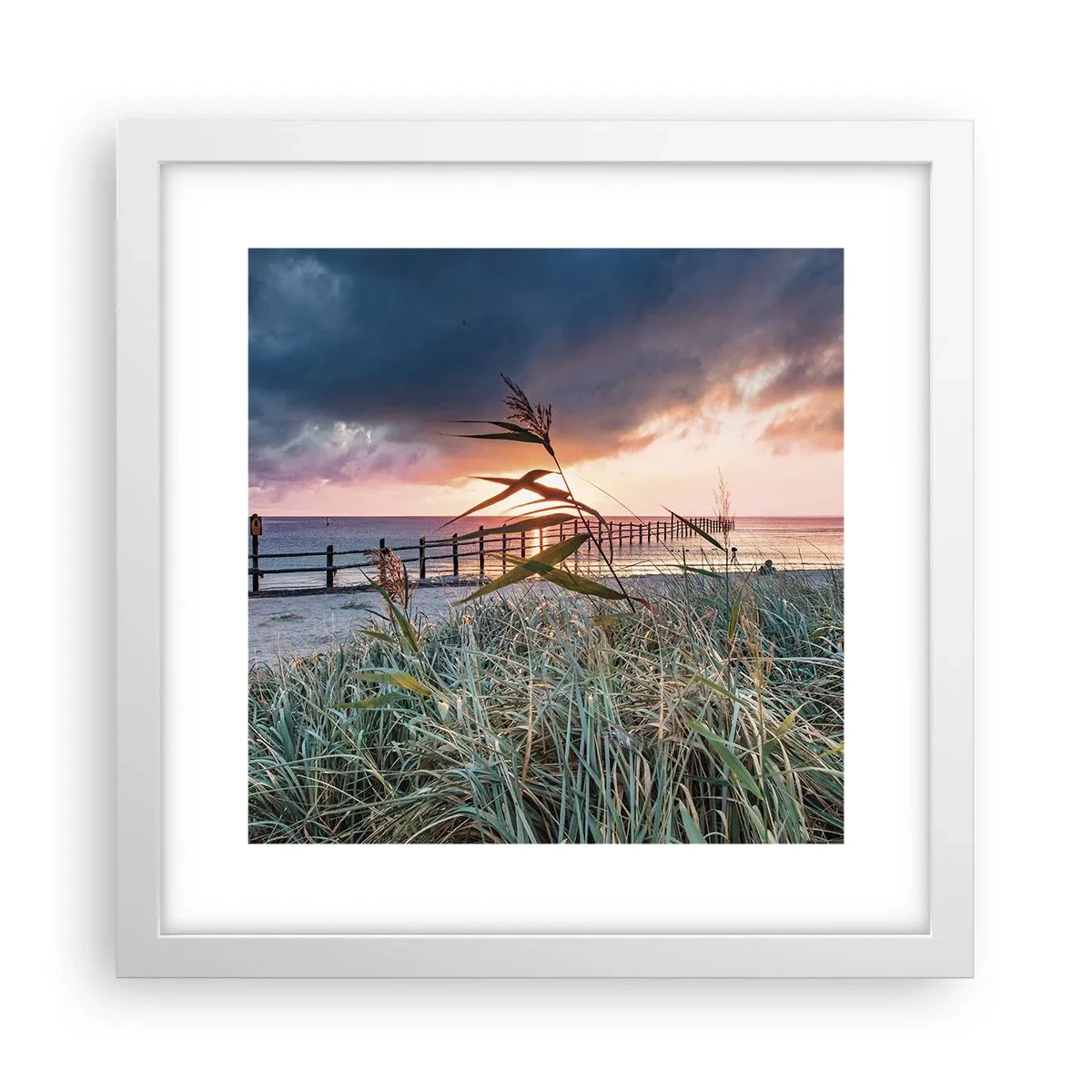 Affisch i vit ram - Försvinner inte med vinden - 30x30 cm