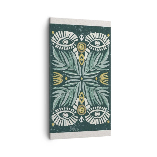 Canvastavla - Bild på duk - Som ett folkligt mönster - 45x80 cm
