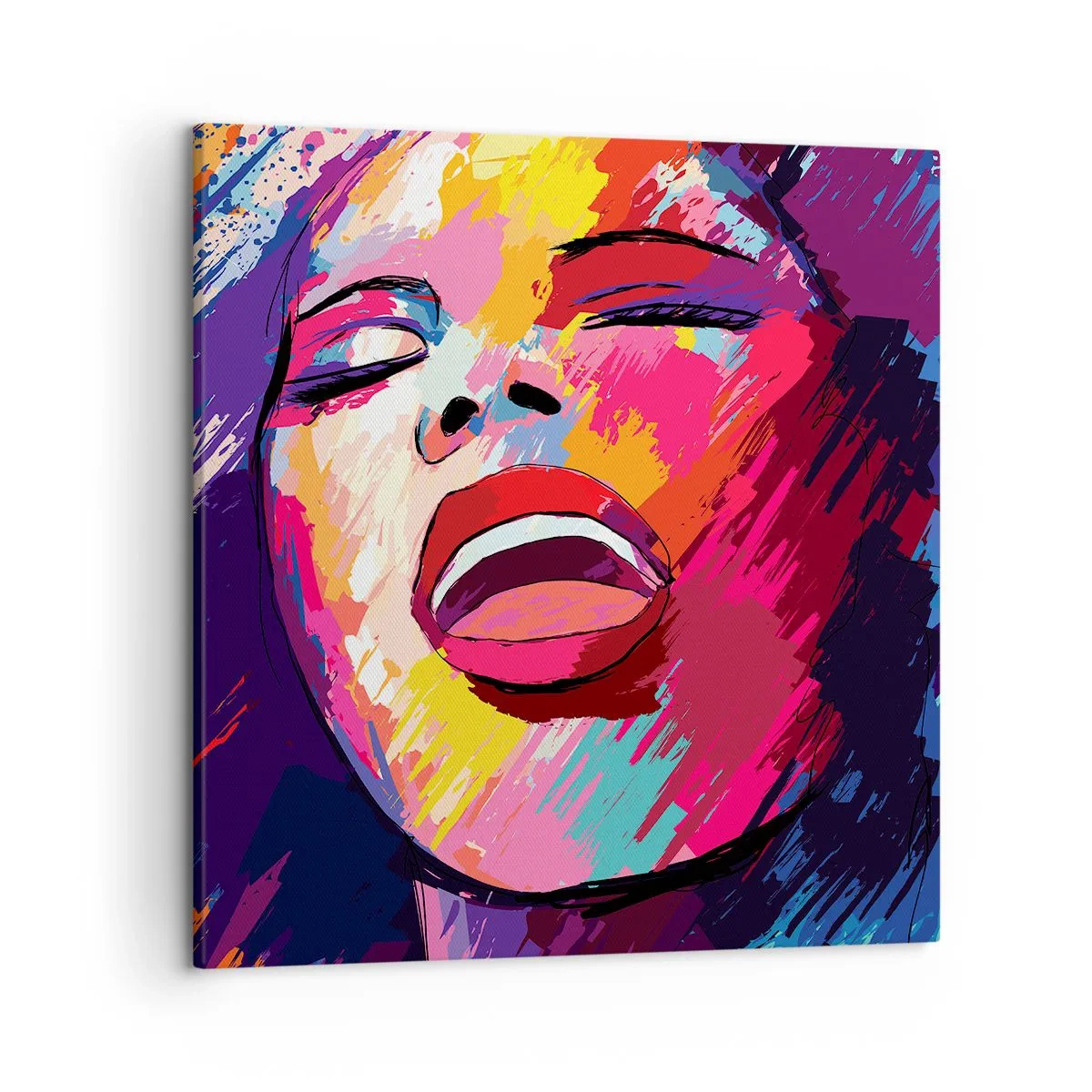 Canvastavla - Bild på duk - Sjunga ut hela livet - 50x50 cm