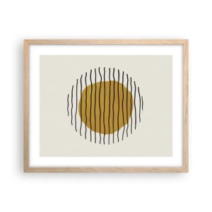 Affisch i ram av ljusek - Abstraktion som darrar av glöd - 50x40 cm