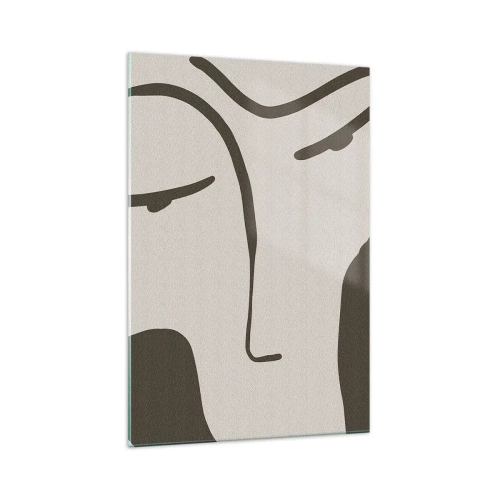 Glastavla - Bild på glas - Som från en målning av Modigliani - 70x100 cm