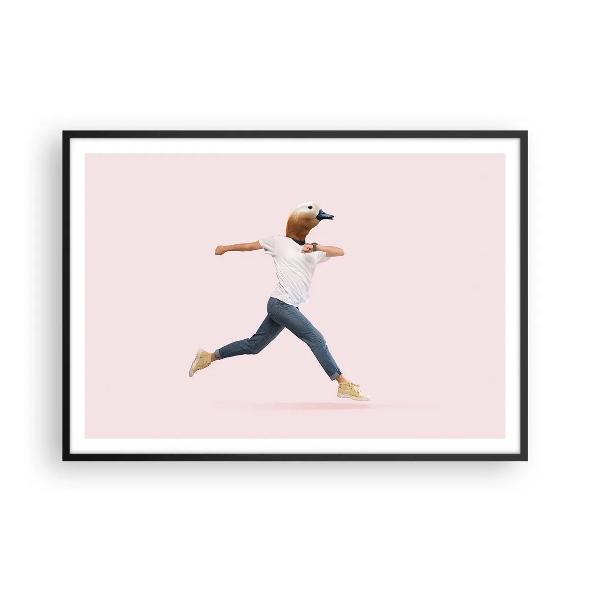 Affisch i svart ram - En nypa absurd - 100x70 cm