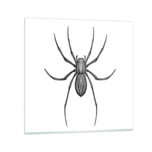 Glastavla - Bild på glas - Oroväckande precision - 30x30 cm