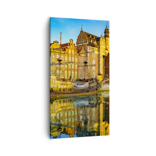 Canvastavla - Bild på duk - Det förflutnas spegelbild - 55x100 cm