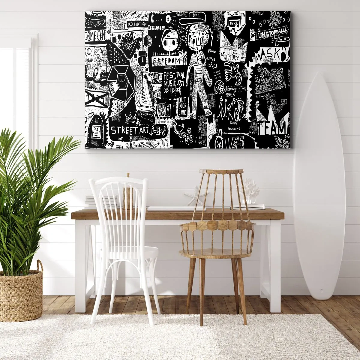 Canvastavla - Bild på duk - Unga själens rättigheter och glädje - 100x70 cm