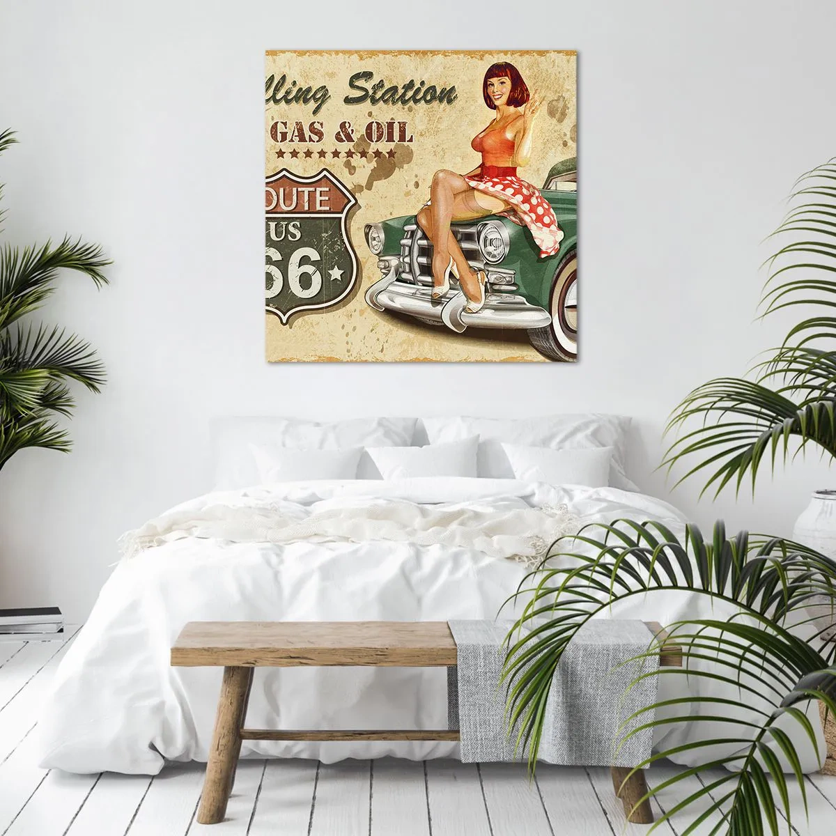 Canvastavla - Bild på duk - Underbara 40-talet - 60x60 cm