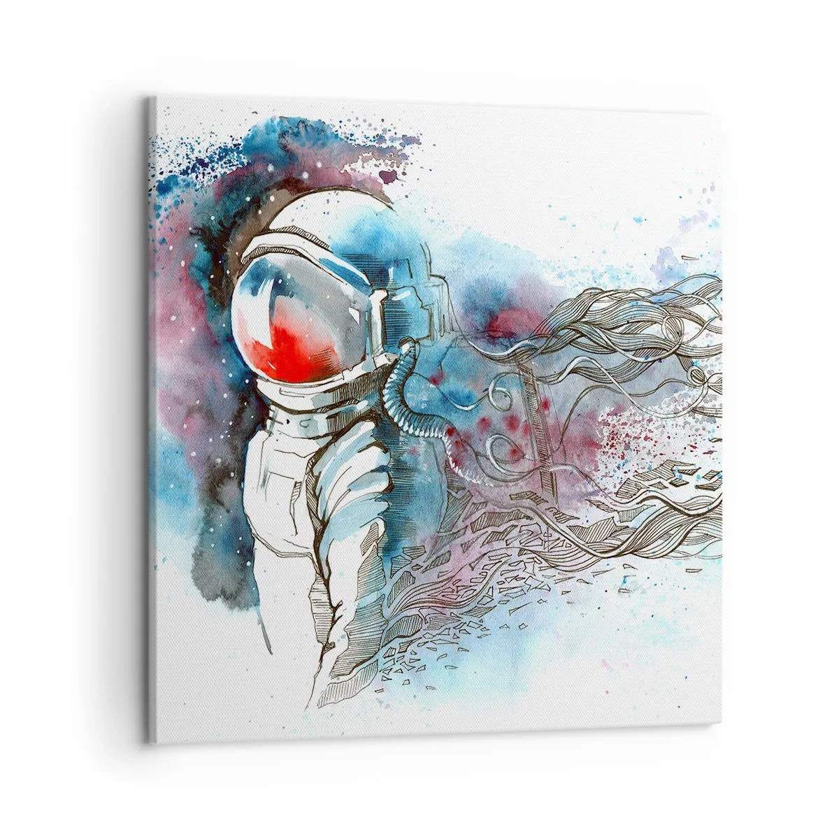 Canvastavla - Bild på duk - Ensam med rymden - 50x50 cm