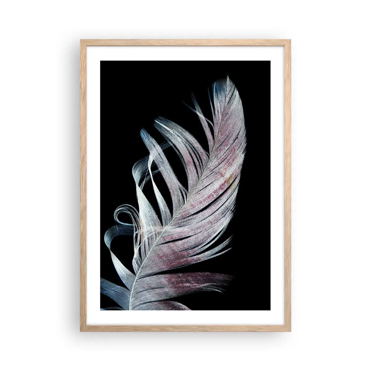 Affisch i ram av ljusek - Tänk på smekning - 50x70 cm