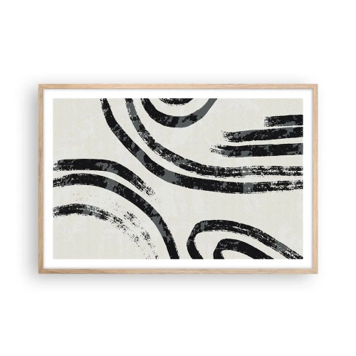 Affisch i ram av ljusek - Halvstoppad - 91x61 cm