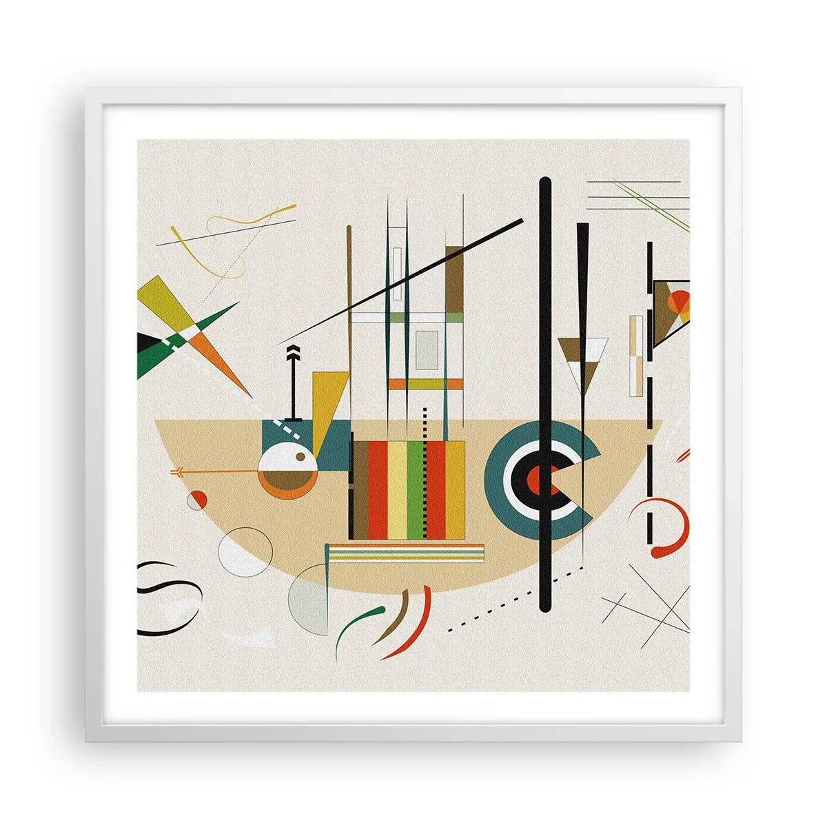 Affisch i vit ram - Så världen skrattar - 60x60 cm