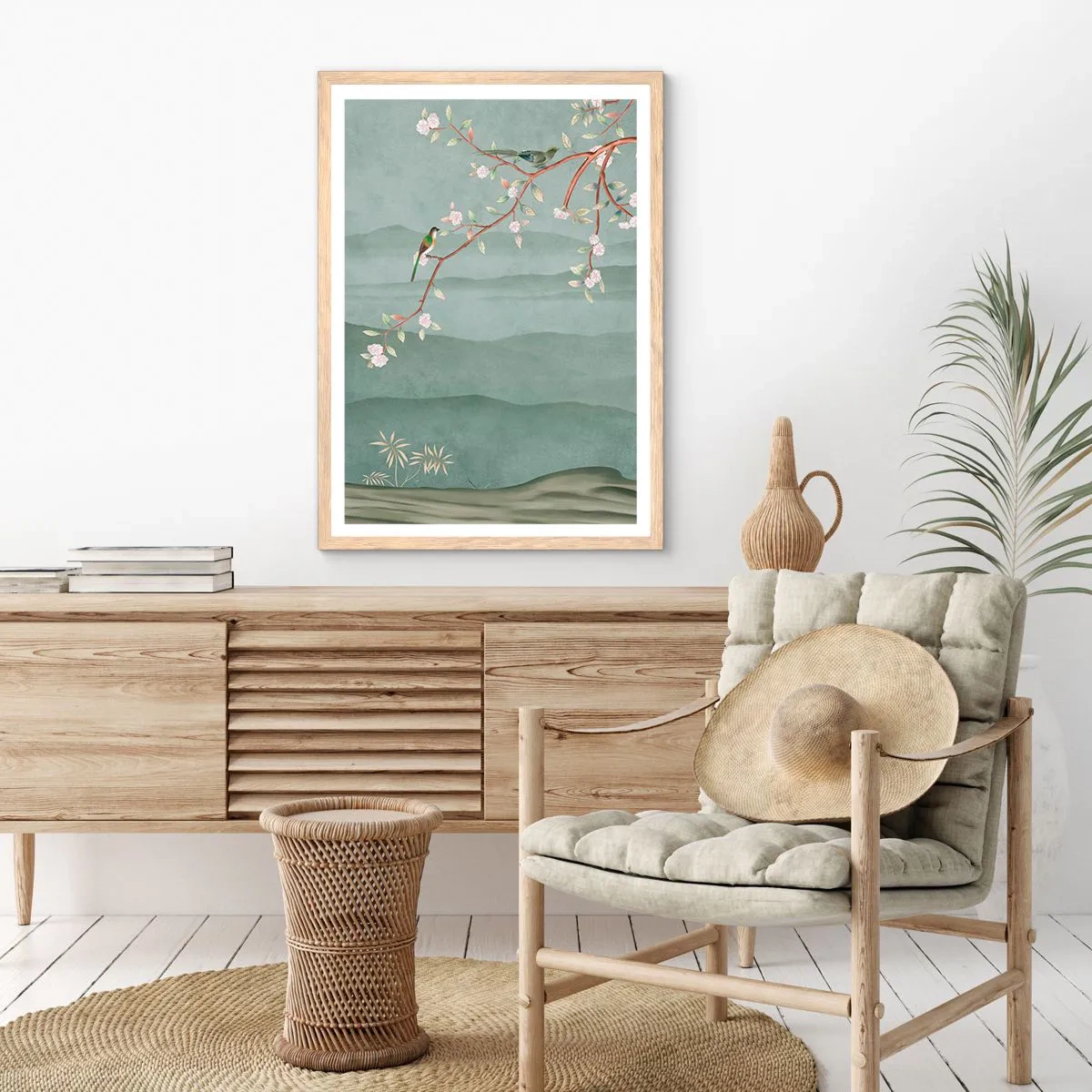 Affisch i ram av ljusek - Vår, ah, det är du - 40x50 cm