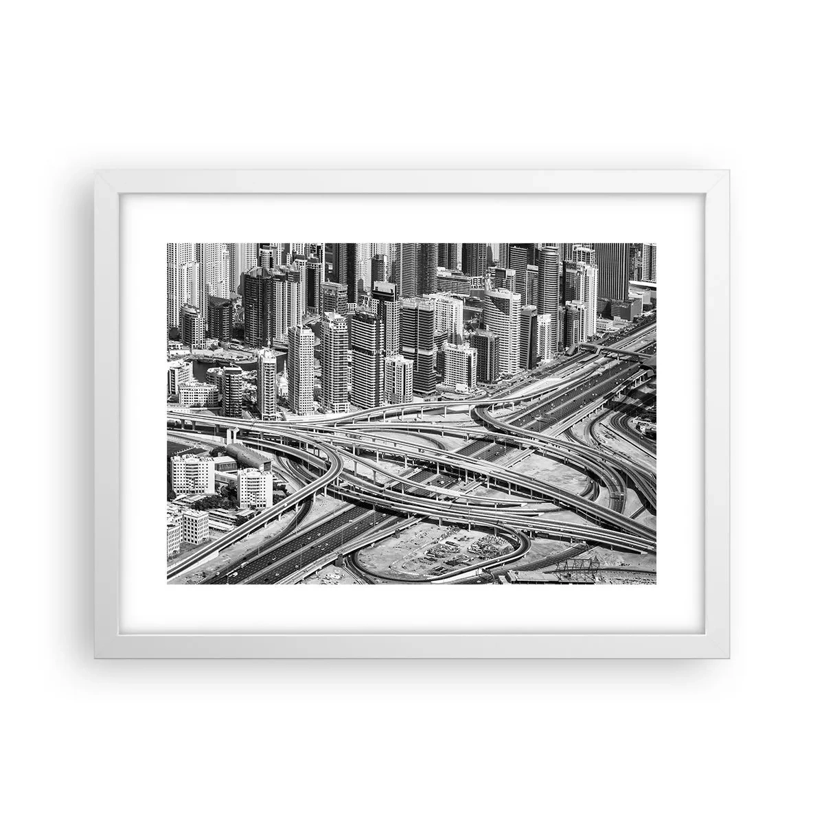 Affisch i vit ram - Dubai - en omöjlig stad - 40x30 cm