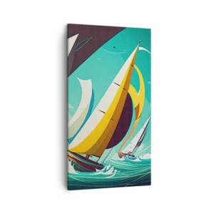 Canvastavla - Bild på duk - Icke rädda för elementen - 45x80 cm