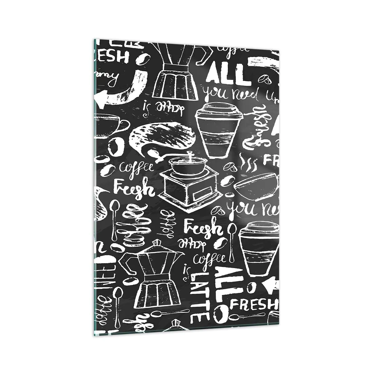Glastavla - Bild på glas - All you need is… - 50x70 cm