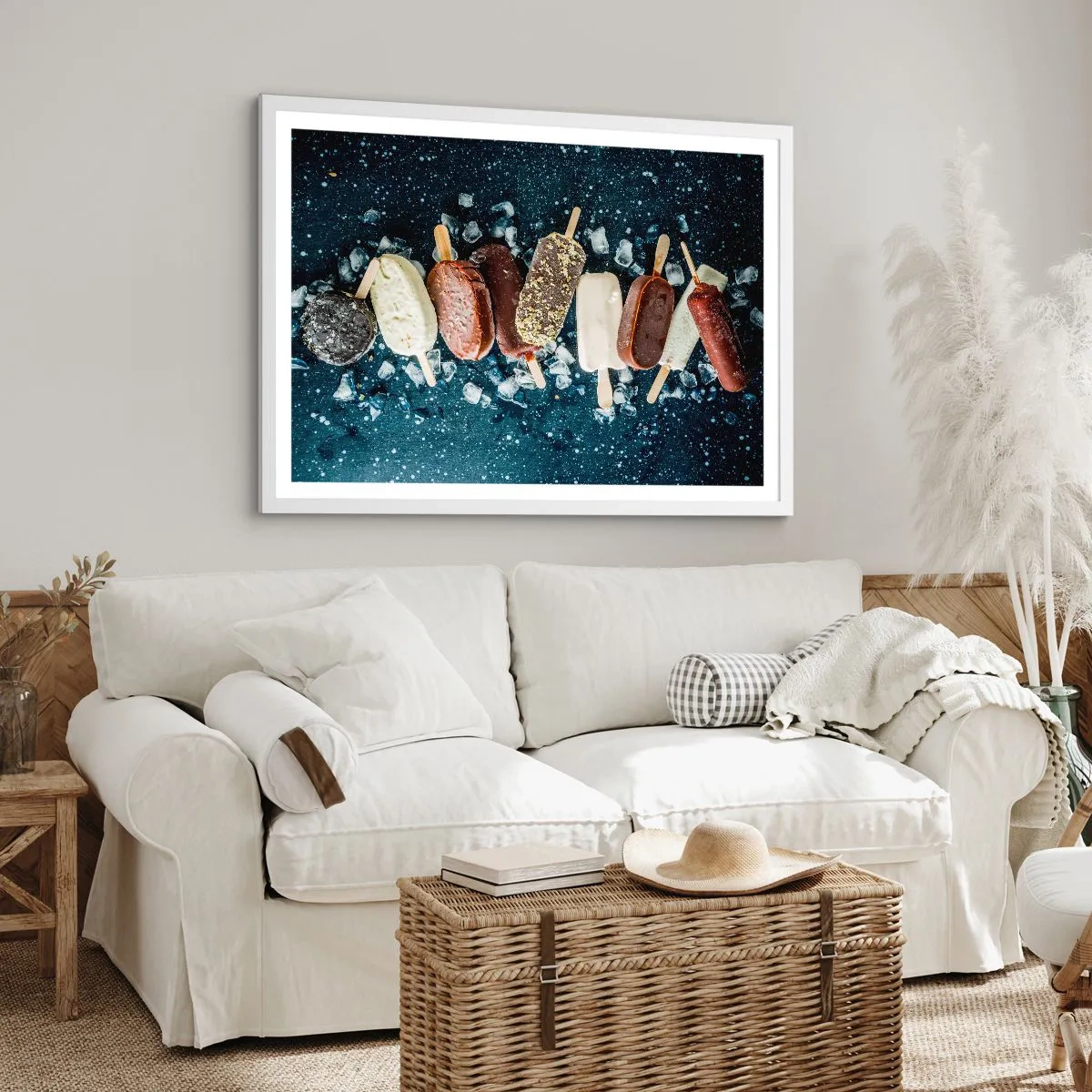 Affisch i vit ram - Smak av varm sommar - 50x40 cm