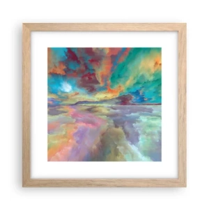 Affisch i ram av ljusek - Två himlar - 30x30 cm