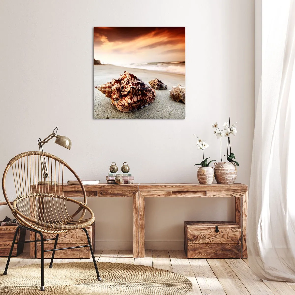 Canvastavla - Bild på duk - Vågböjare - 50x50 cm