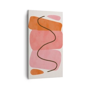Canvastavla - Bild på duk - Formernas mjuka rörelse - 45x80 cm