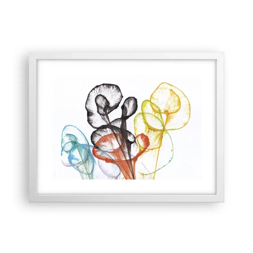 Affisch i vit ram - Blommor med själ - 40x30 cm