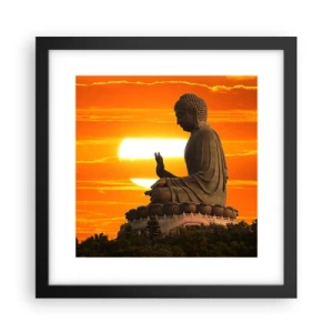 Affisch i svart ram - Utan rädsla för världen - 30x30 cm