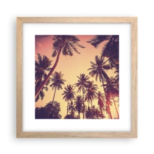Affisch i ram av ljusek - Tropisk variation - 30x30 cm