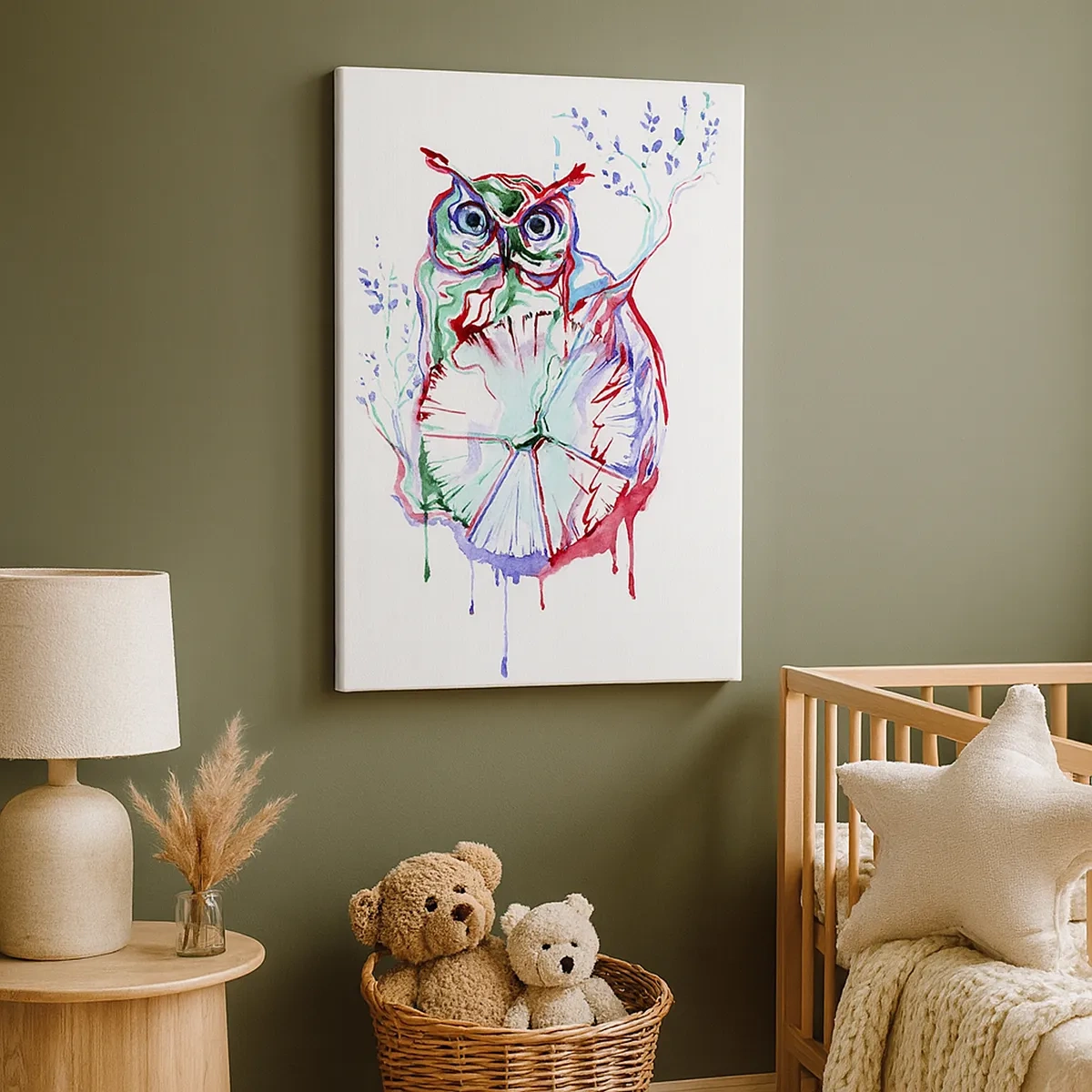 Canvastavla - Bild på duk - Klok ur naturen - 50x70 cm