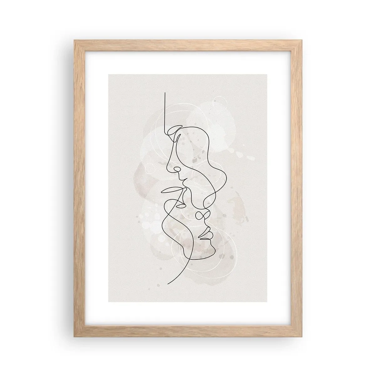 Affisch i ram av ljusek - Tilltrasslade i famn - 30x40 cm