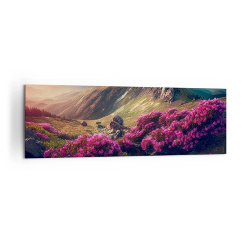 Canvastavla - Bild på duk - Sommar i fjällen - 160x50 cm