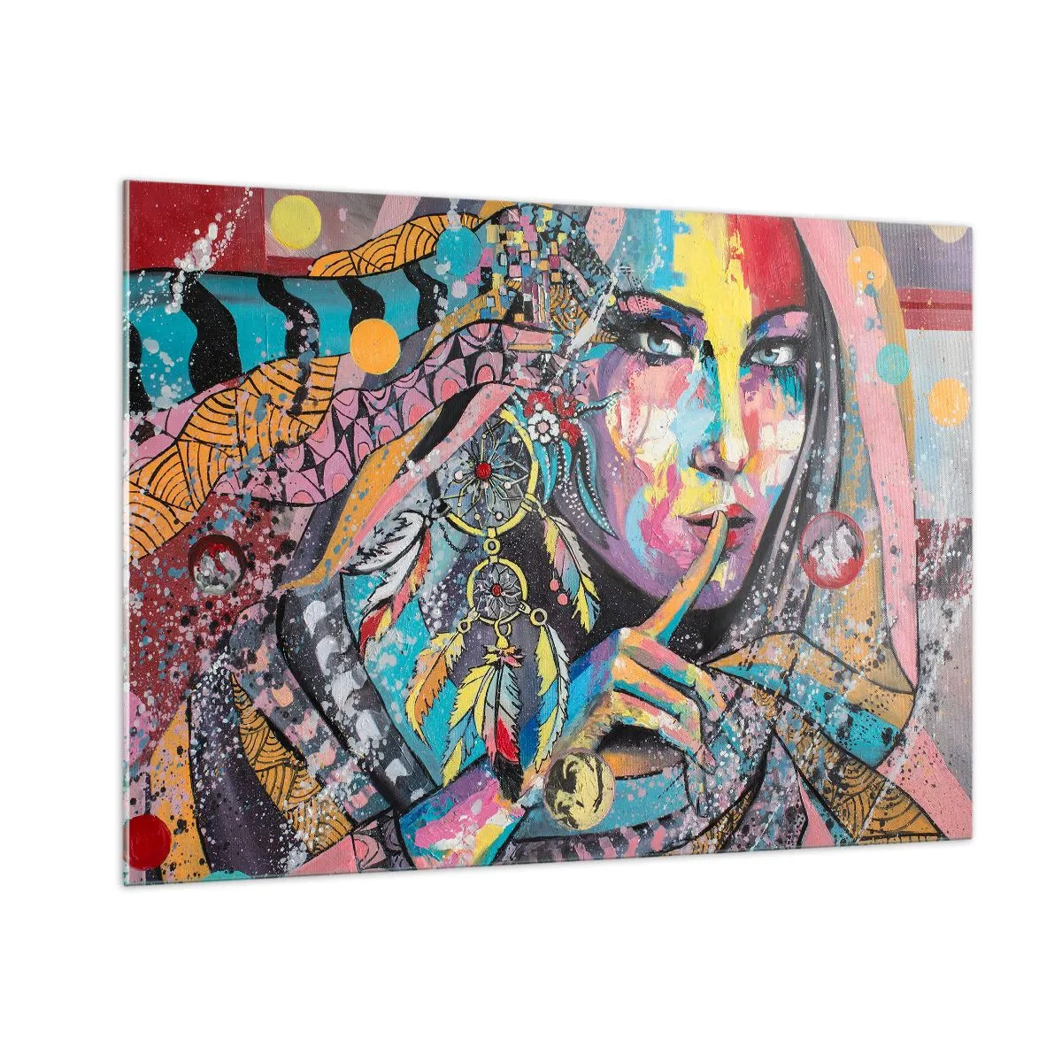 Glastavla - Bild på glas - Var tyst tills du förstår - 100x70 cm