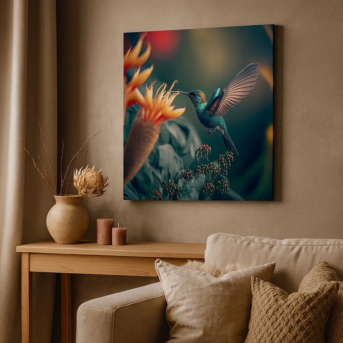 Canvastavla - Bild på duk - Ett verkligt färgglatt liv - 30x30 cm