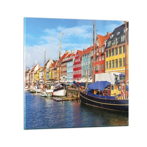 Glastavla - Bild på glas - Glad kaj - 30x30 cm