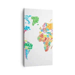 Canvastavla - Bild på duk - Jag vill lära känna alla - 55x100 cm