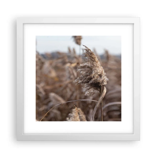 Affisch i vit ram - Dags att flyga bort med vinden - 30x30 cm