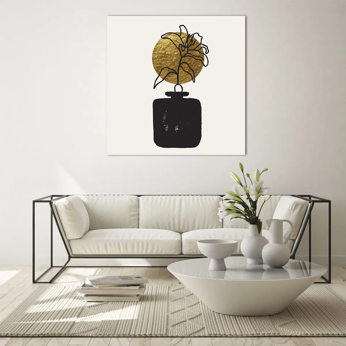 Glastavla - Bild på glas - Guldvärd skönhet - 40x40 cm