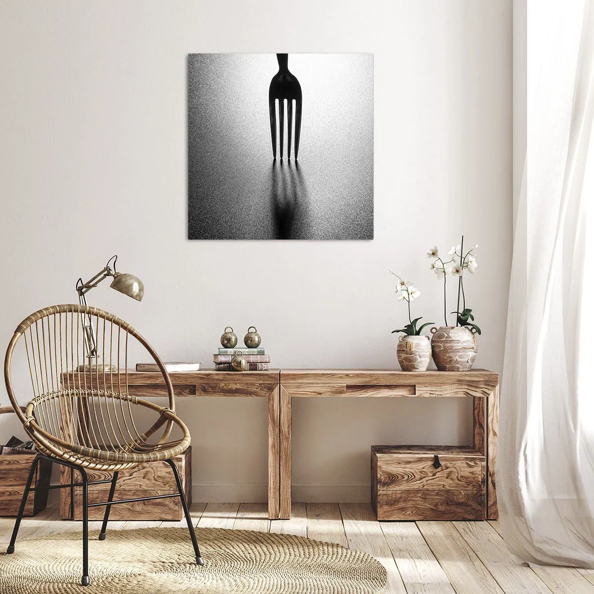Canvastavla - Bild på duk - Ljus och skugga - 30x30 cm