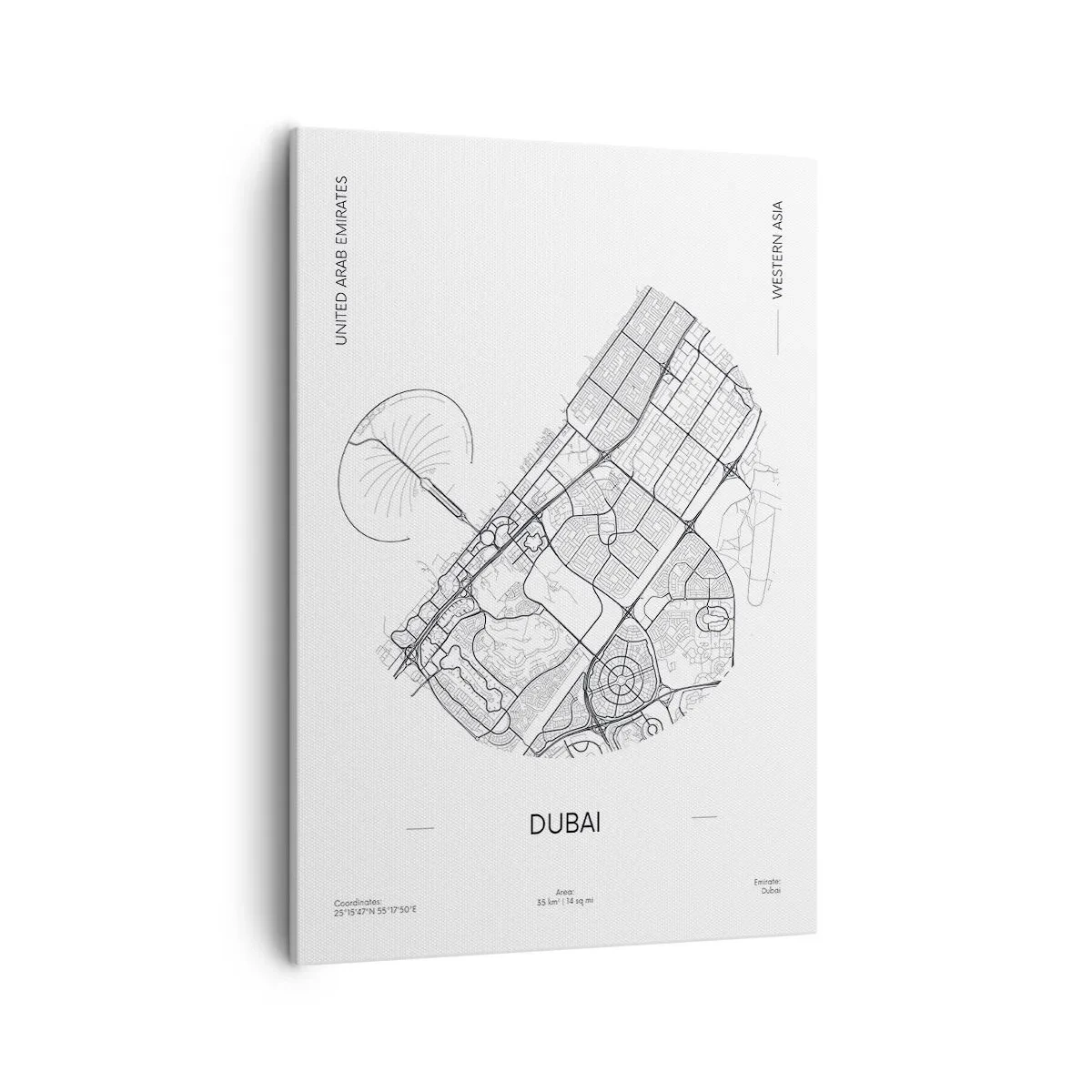 Canvastavla - Bild på duk - Dubais anatomi - 50x70 cm