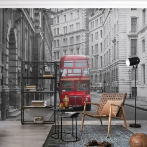 Fototapet Premium Sand - Vardagen behöver inte vara grå - Stad, London, Arkitektur - 150x105 cm