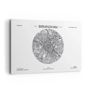 Canvastavla - Bild på duk - Birminghams anatomi - 120x80 cm